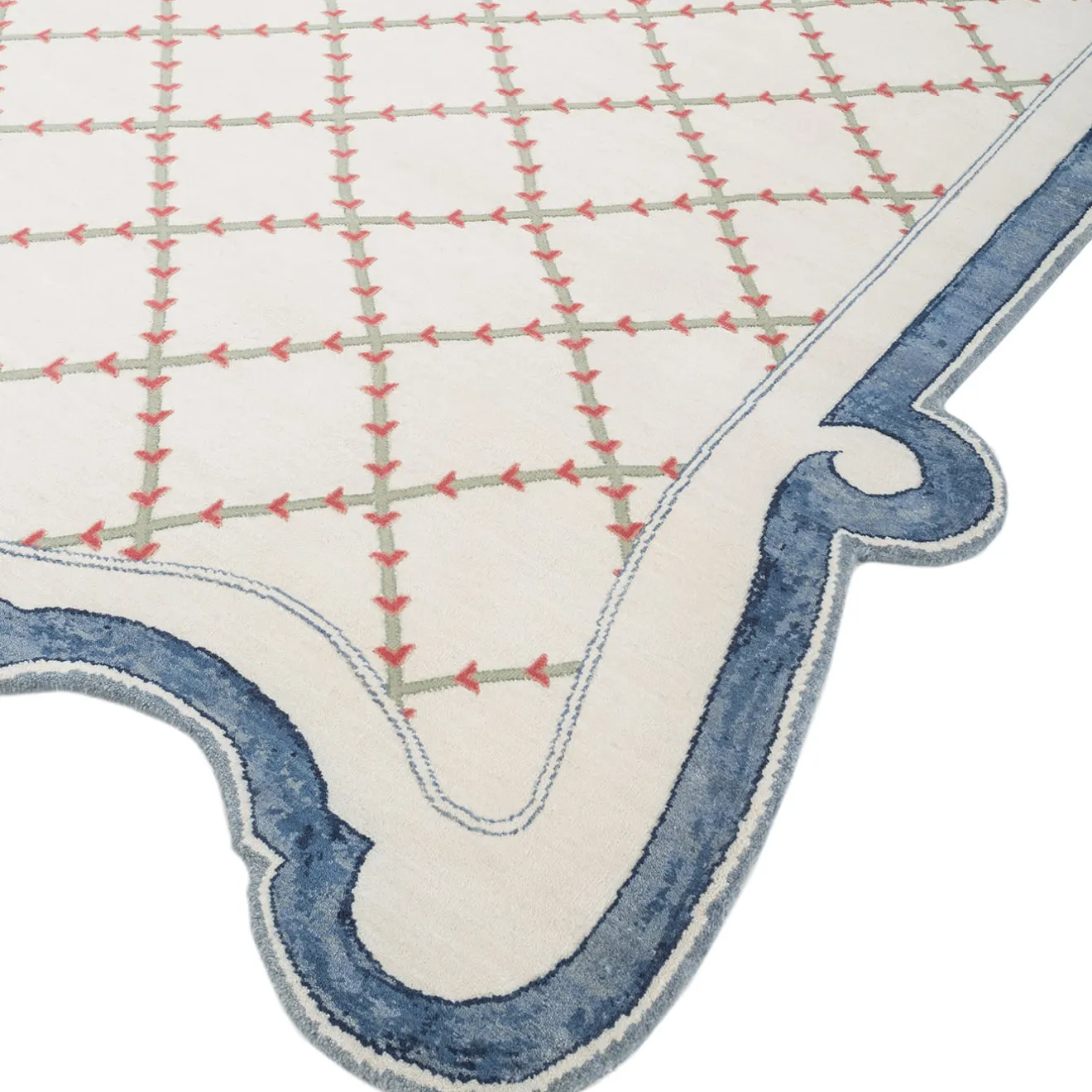 Jaipur Rugs Tappeto in Lana e Cotone Annodato a Mano A River of Roses di Tatiana de Nicolay
