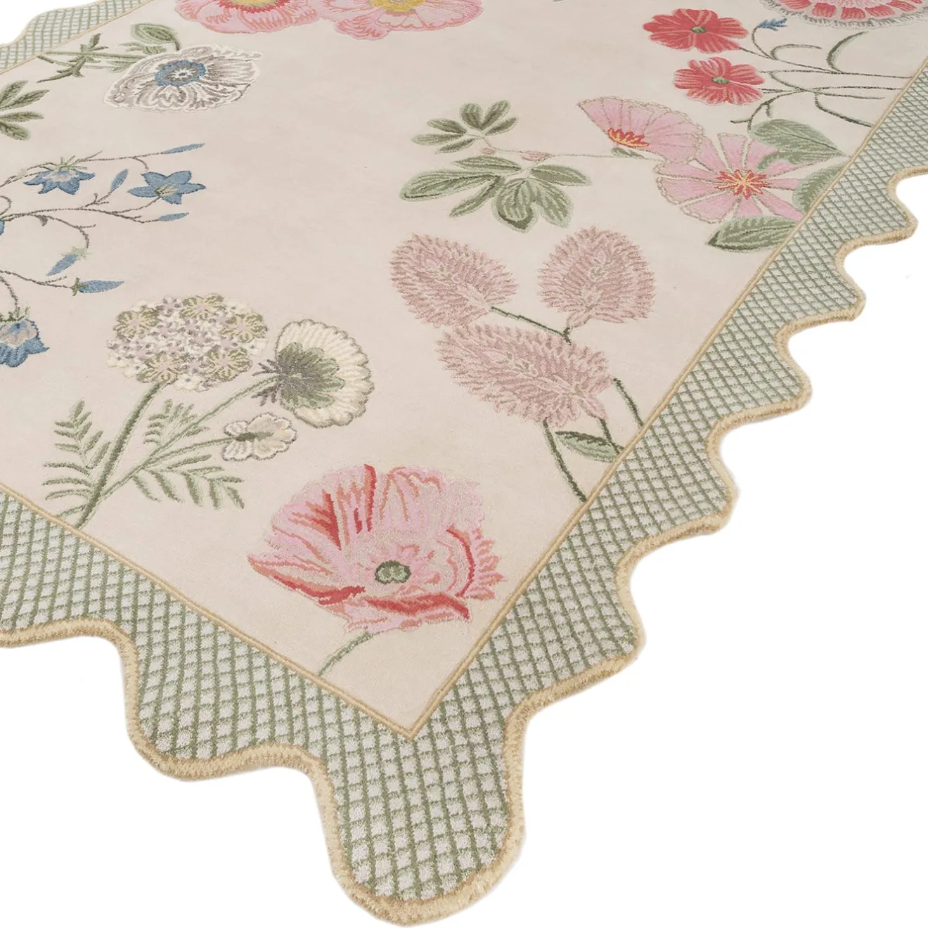Jaipur Rugs Tappeto in Lana e Cotone Annodato a Mano The Flower Meadow di Tatiana de Nicolay