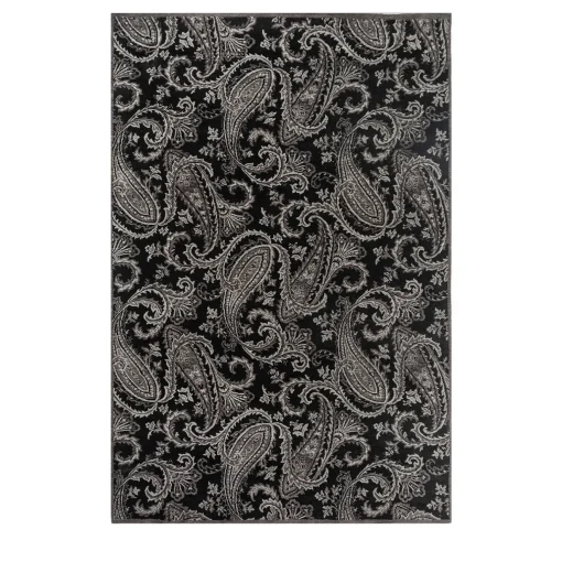 Jaipur Rugs Tappeto in Lana e Cotone Annodato a Mano Kashmir Nero di Peter d’Ascoli #1