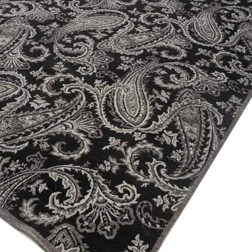 Jaipur Rugs Tappeto in Lana e Cotone Annodato a Mano Kashmir Nero di Peter d’Ascoli #1