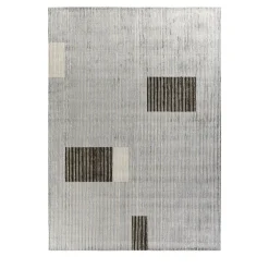 Mohebban Tappeto Lines L1 in Viscosa Argento