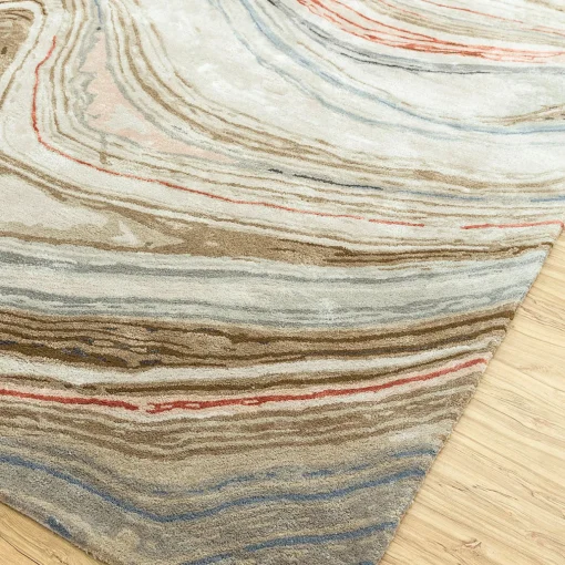 Jaipur Rugs Tappeto Mellow Waves Antique White & Clay trapuntato a mano