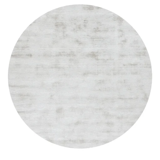 Mohebban Tappeto rotondo Feel in seta di banano grigio perla