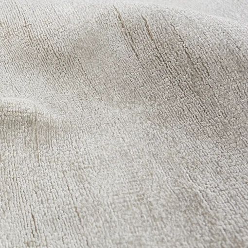 Mohebban Tappeto rotondo Feel in seta di banano grigio perla