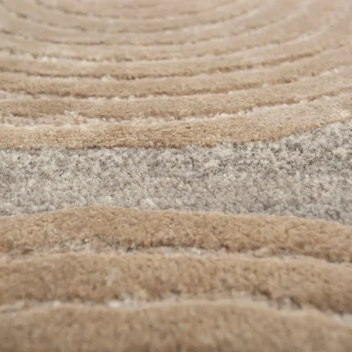 Jaipur Rugs Tappeto Subtle Grooves Soft Beige & Natural Gray trapuntato a mano