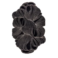 Jaipur Rugs Tappeto Velvety Vortex Ebony & Antique White trapuntato a mano
