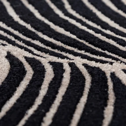 Jaipur Rugs Tappeto Velvety Vortex Ebony & Antique White trapuntato a mano