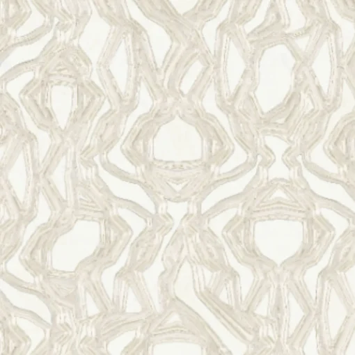 KOHRO Tessuto da rivestimento Equinox in poliestere Bianco e Beige