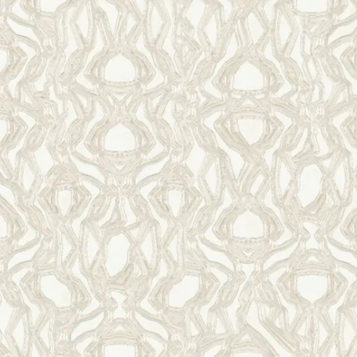 KOHRO Tessuto da rivestimento Equinox in poliestere Bianco e Beige