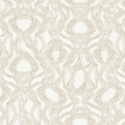 KOHRO Tessuto da rivestimento Equinox in poliestere Bianco e Beige