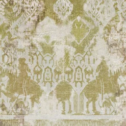 KOHRO Tessuto da rivestimento in cotone verde Tapestry