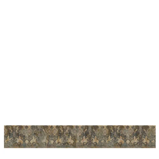 KOHRO Tessuto da rivestimento in cotone con arazzo marrone, nero e bronzo