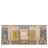 KOHRO Tessuto murale in cotone giallo grigio e beige Pompei