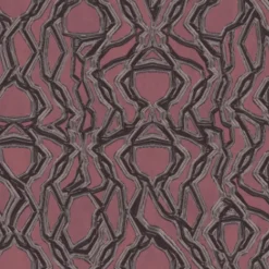 KOHRO Tessuto murale in poliestere Equinox viola e nero