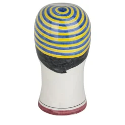 Alessandro Iudici Testa di nuotatore con cappuccio giallo e blu Scultura
