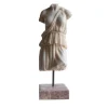 Todini Sculture Torso Femminile con Tunica Scultura in Marmo di Carrara con base