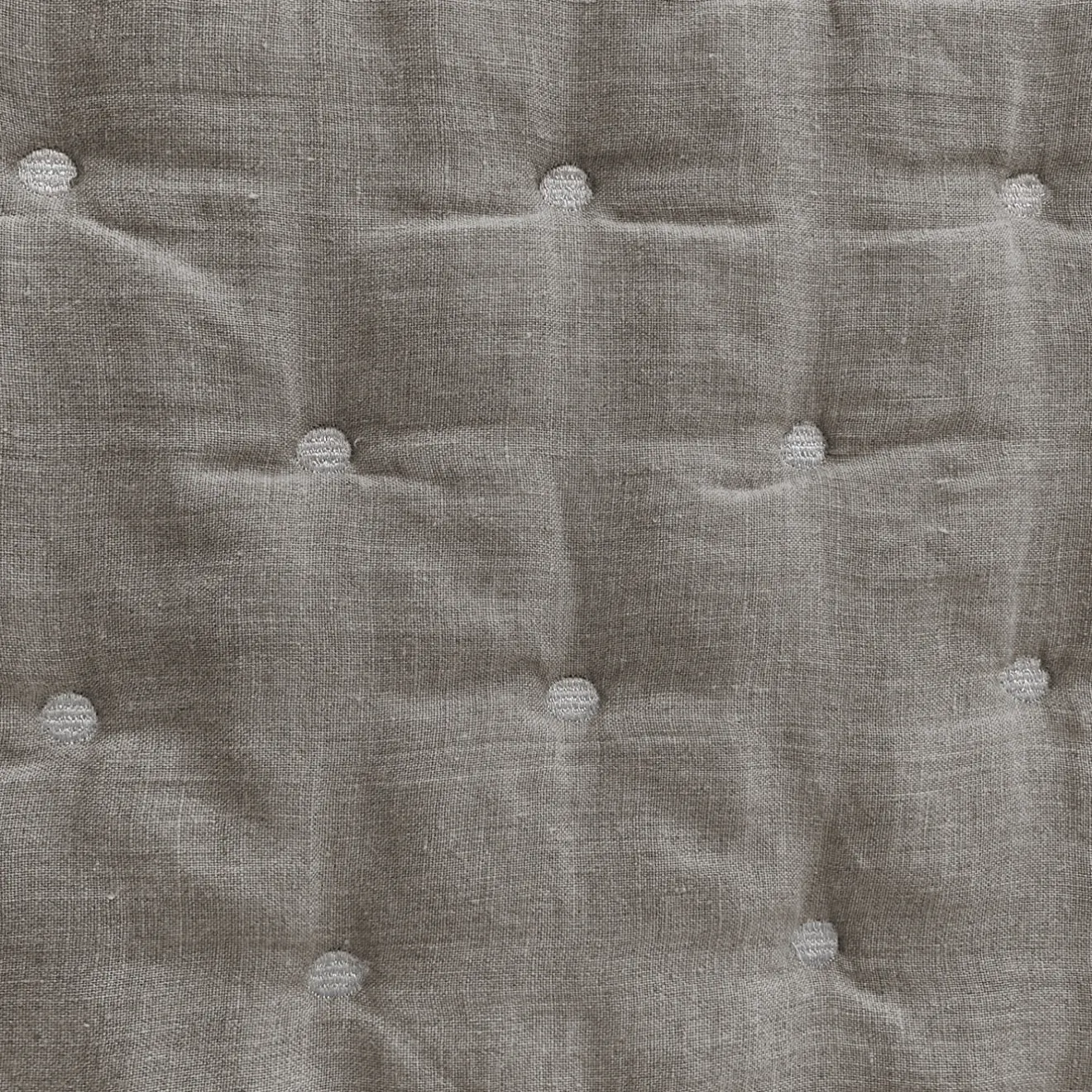 Once Milano Trapunta di lino grigio taupe