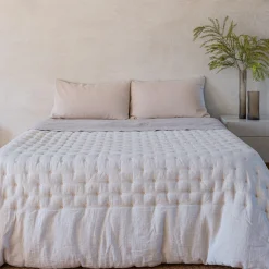 Once Milano Trapunta in lino crema