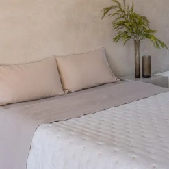 Once Milano Trapunta in lino crema