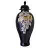 Ceramiche Ceccarelli Tropical & Flowers Clyde Vaso per orchidee viola con coperchio