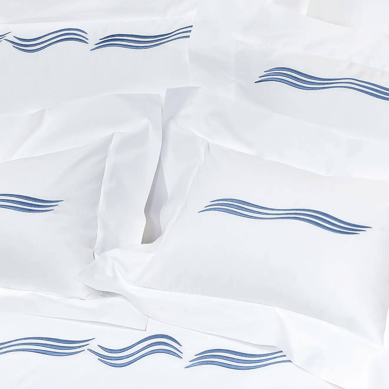 Verderoccia Tuffo Bianco e Blu Assisi Boudoir Sham