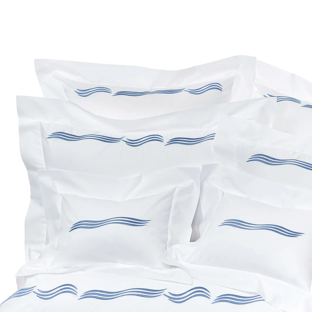 Verderoccia Tuffo Bianco e Blu Assisi Boudoir Sham