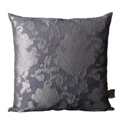 The House of Lyria Tweedia Cuscino quadrato in jacquard azzurro floreale