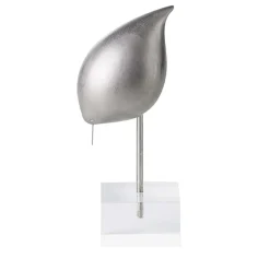 Bitossi Ceramiche Uccello d'argento su cavalletto di Aldo Londi #1