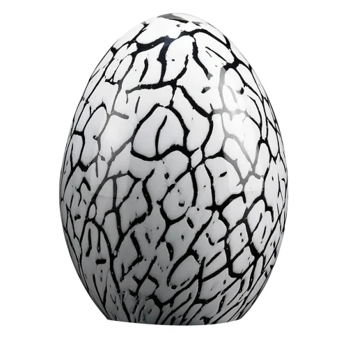 VGnewtrend Uovo piccolo di vetro bianco