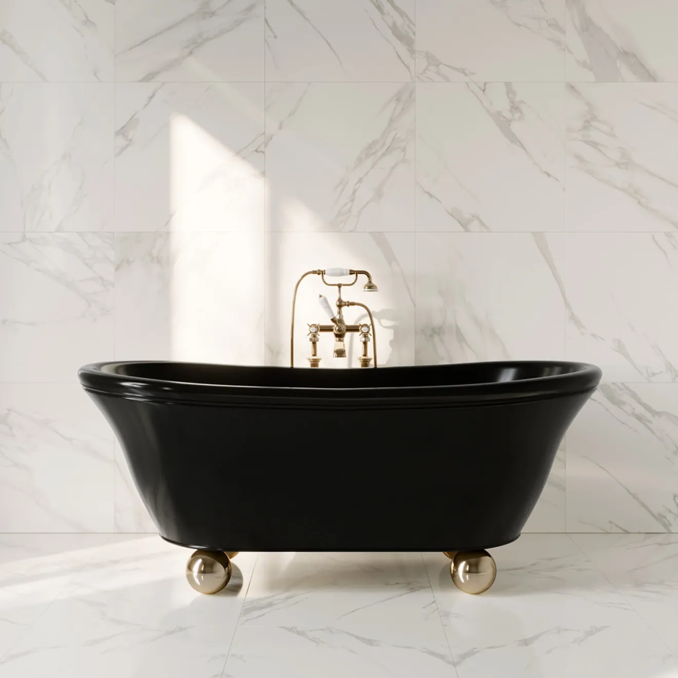 Devon&Devon Vasca da bagno Aurora Bijoux verniciata nera