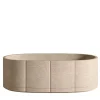 Luce Di Carrara Vasca da bagno Oval Beige in marmo Sartoriale di Federico Peri