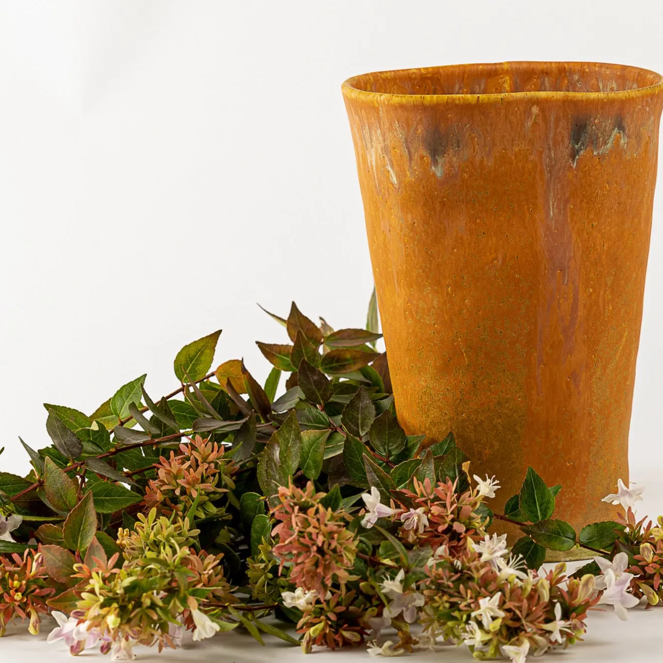 Agnes Duerrschnabel Atelier Vaso a calice arancione