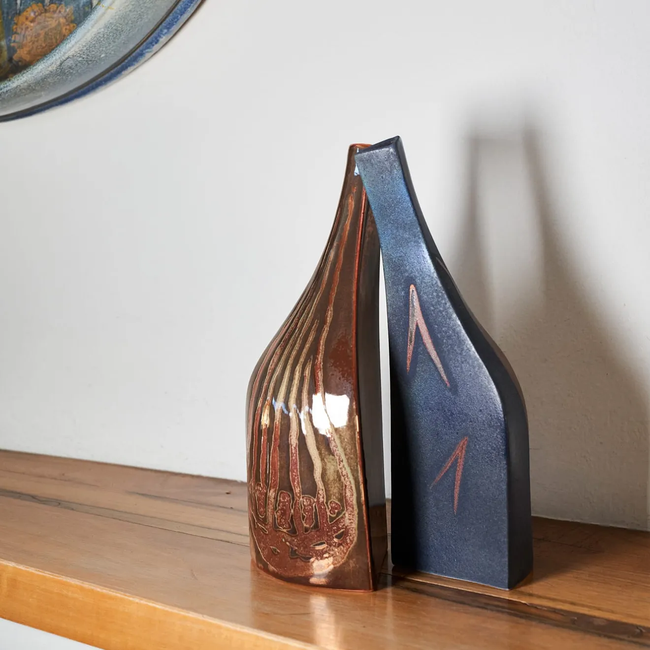 Ceramiche Lega di Martina Scarpa Vaso a Forma di Bottiglia Bottiglia #2 in Ceramica Policroma