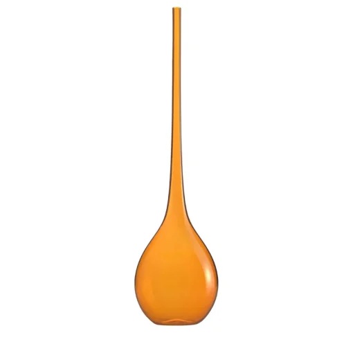 NasonMoretti Vaso a forma di goccia arancione Bolle