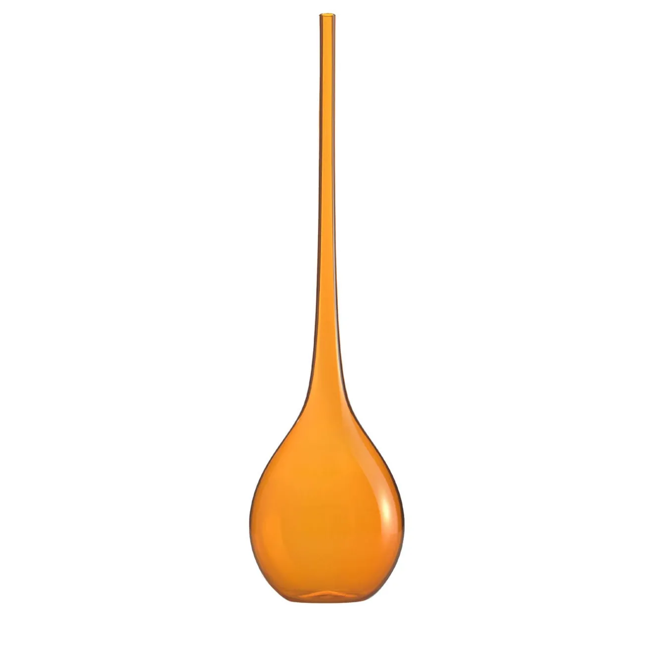NasonMoretti Vaso a forma di goccia arancione Bolle