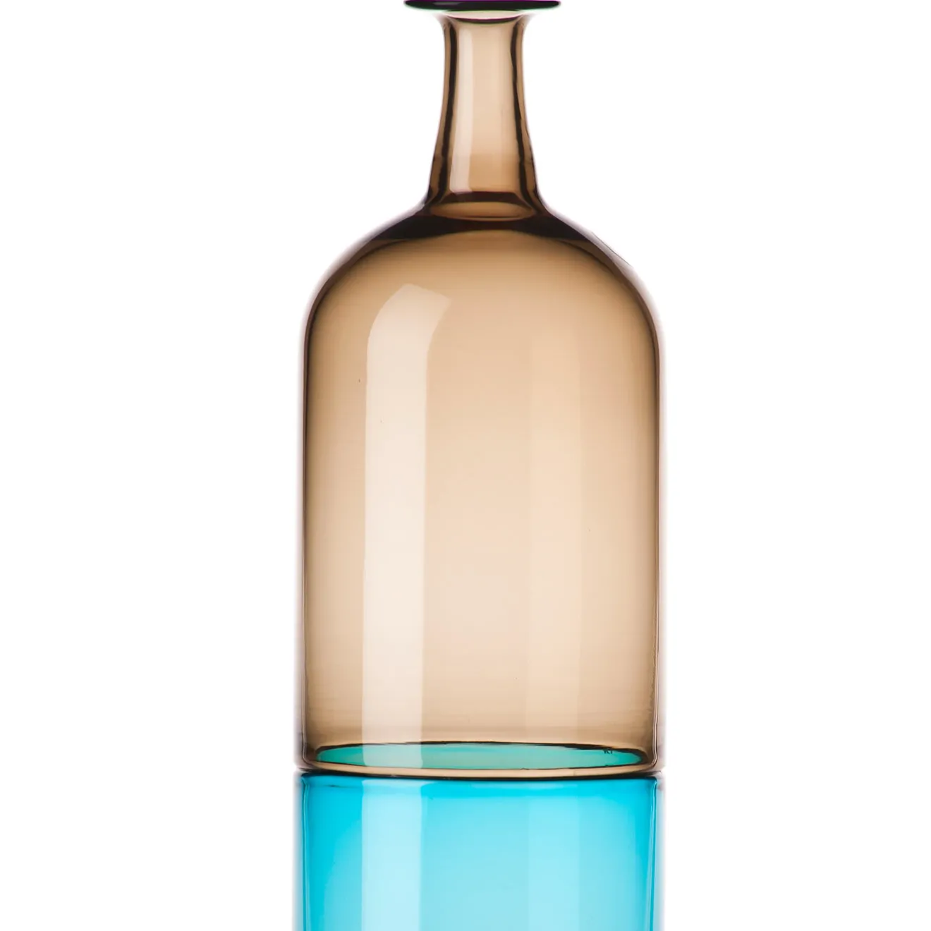 Venini Vaso alto Bolle di Tapio Wirkkala in Taupe/Aqua