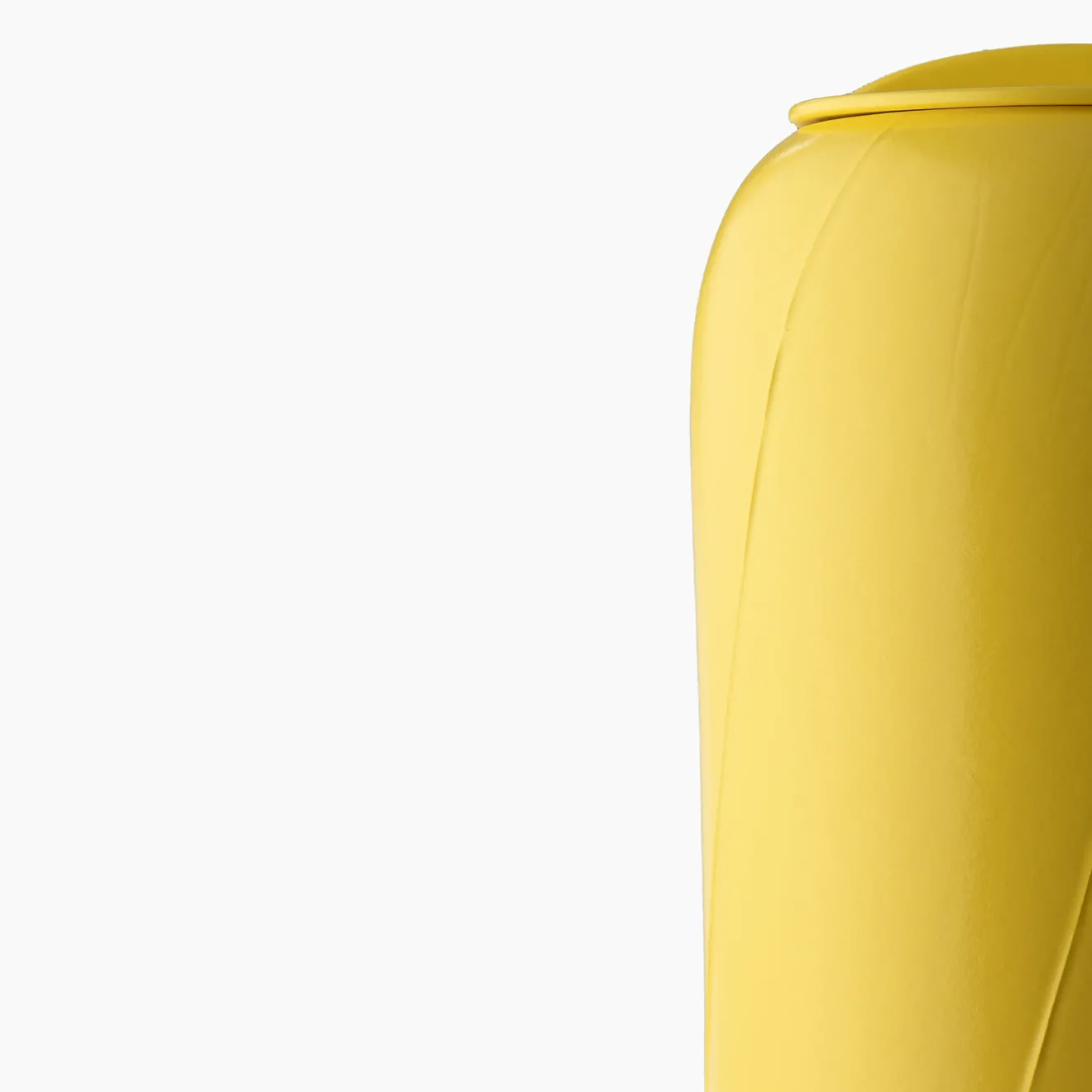 Bitossi Ceramiche Vaso alto giallo A con coperchio di Benjamin Hubert