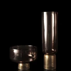 Fornace Mian Vaso alto Giano in ametista e oro