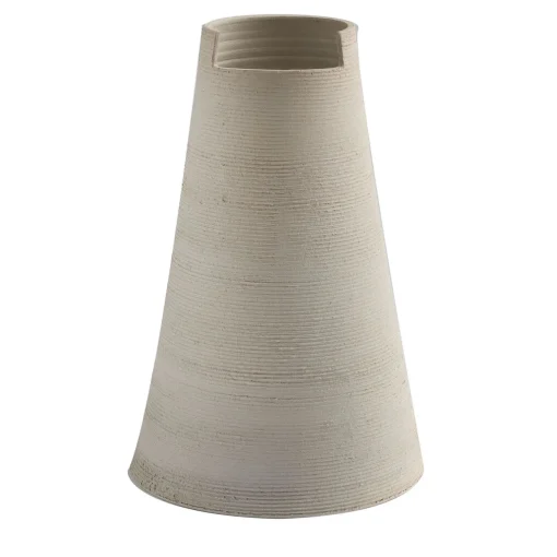 StudioNudo Vaso Alto in Argilla Sabbia Tagliata Light