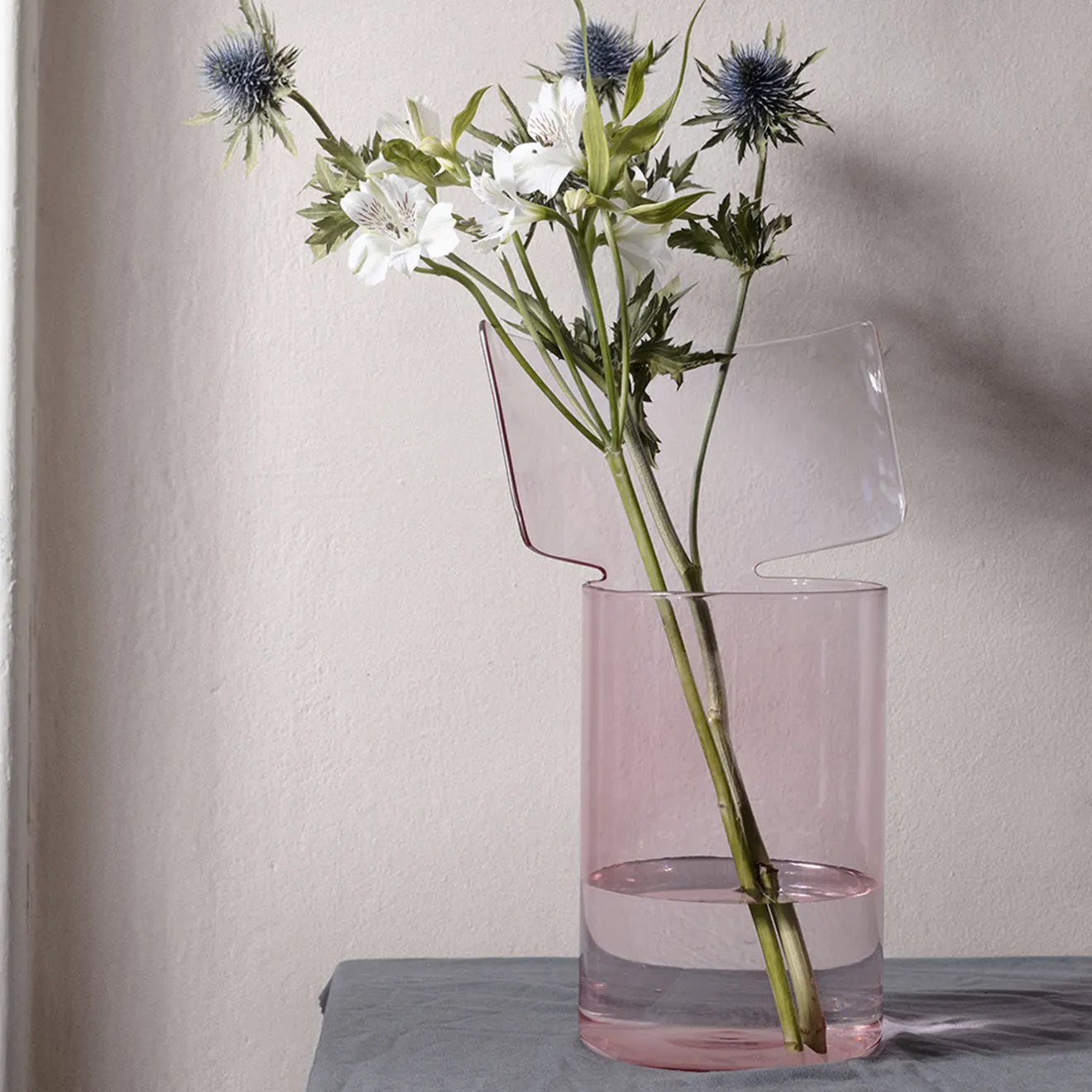 Paola C Vaso alto rosa Riflessi