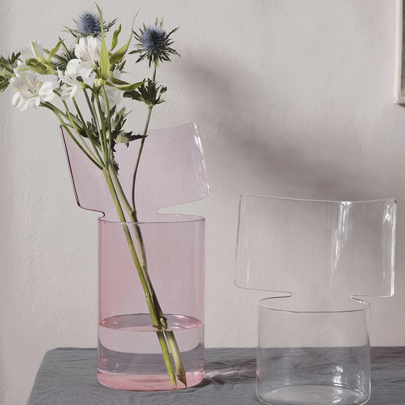 Paola C Vaso alto rosa Riflessi