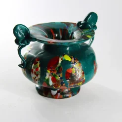 Madeforsoul Vaso Anfora in Vetro di Murano Ametista e Verde