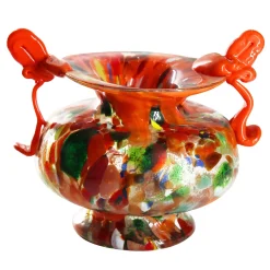 Madeforsoul Vaso Anfora in Vetro di Murano Arancione
