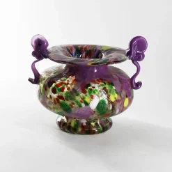 Madeforsoul Vaso Anfora in Vetro di Murano Orchidea