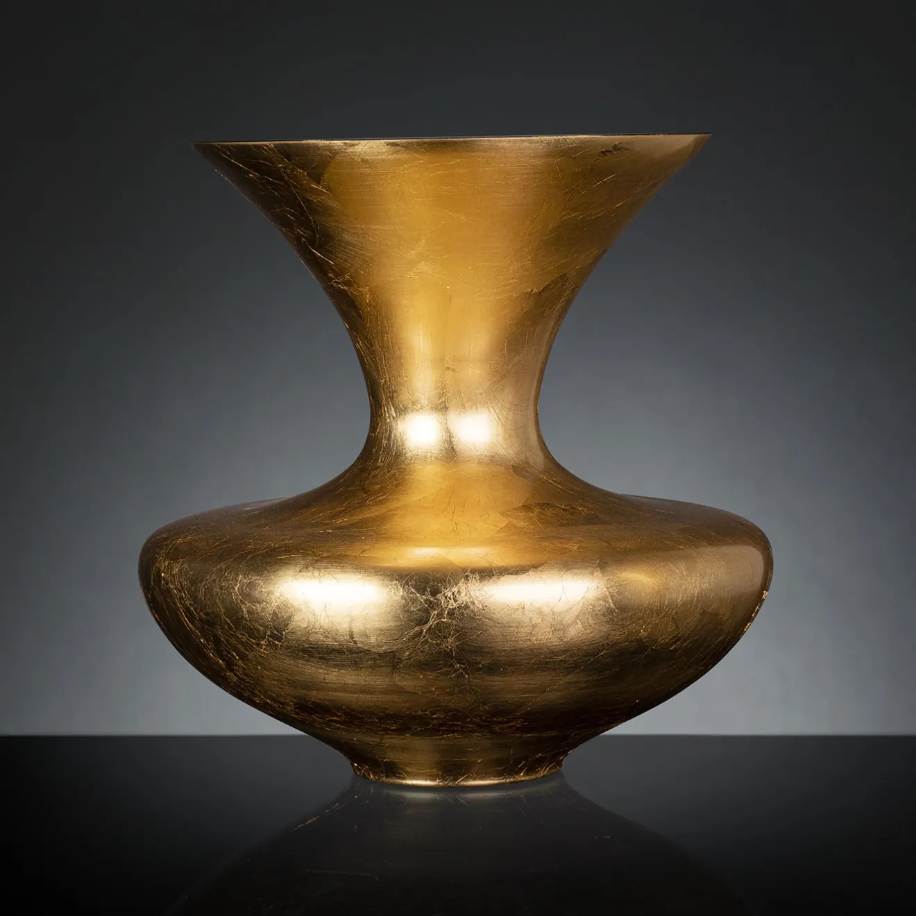 VGnewtrend Vaso Anfora Master in foglia d'oro