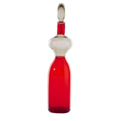 Venini Vaso antropomorfo in vetro rosso Vecchia Dama di Gio Ponti