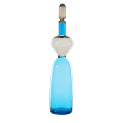 Venini Vaso antropomorfo in vetro blu Vecchia Dama di Gio Ponti
