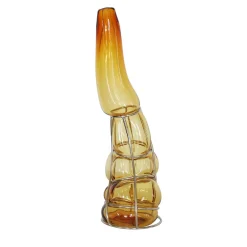 Alice Crepaldi Vaso Babà Ambra in vetro di Murano