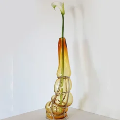 Alice Crepaldi Vaso Babà Ambra in vetro di Murano