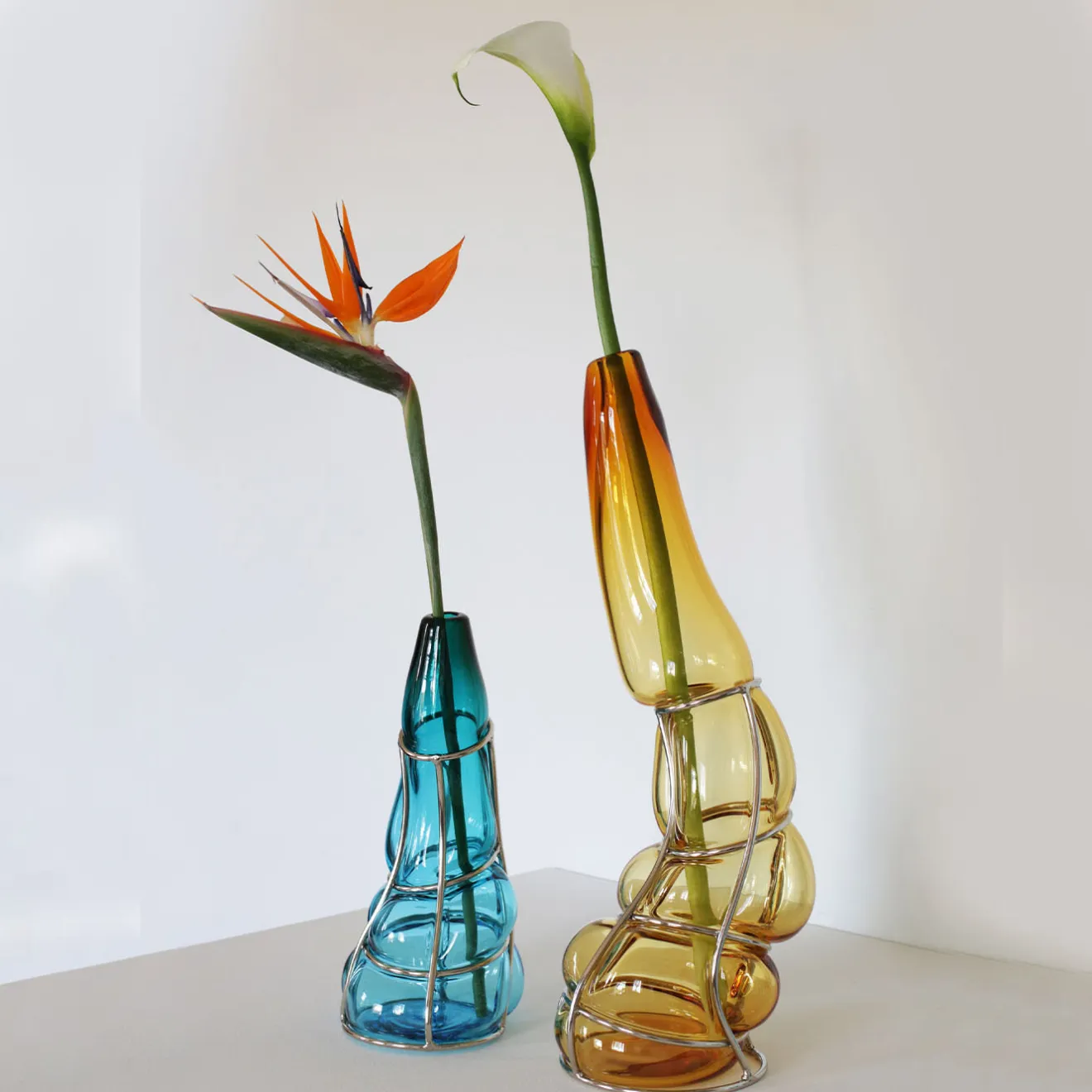 Alice Crepaldi Vaso Babà Ambra in vetro di Murano